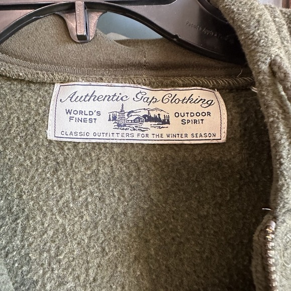 Authentic Gap Clothing Men's Green Pullover 1/4 Zip Sweatshirt Hoodie Size Small - Picture 3 of 10